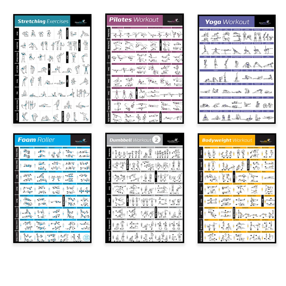 Home Gym Aesthetic - Body Exercise Training Chart Workout Home