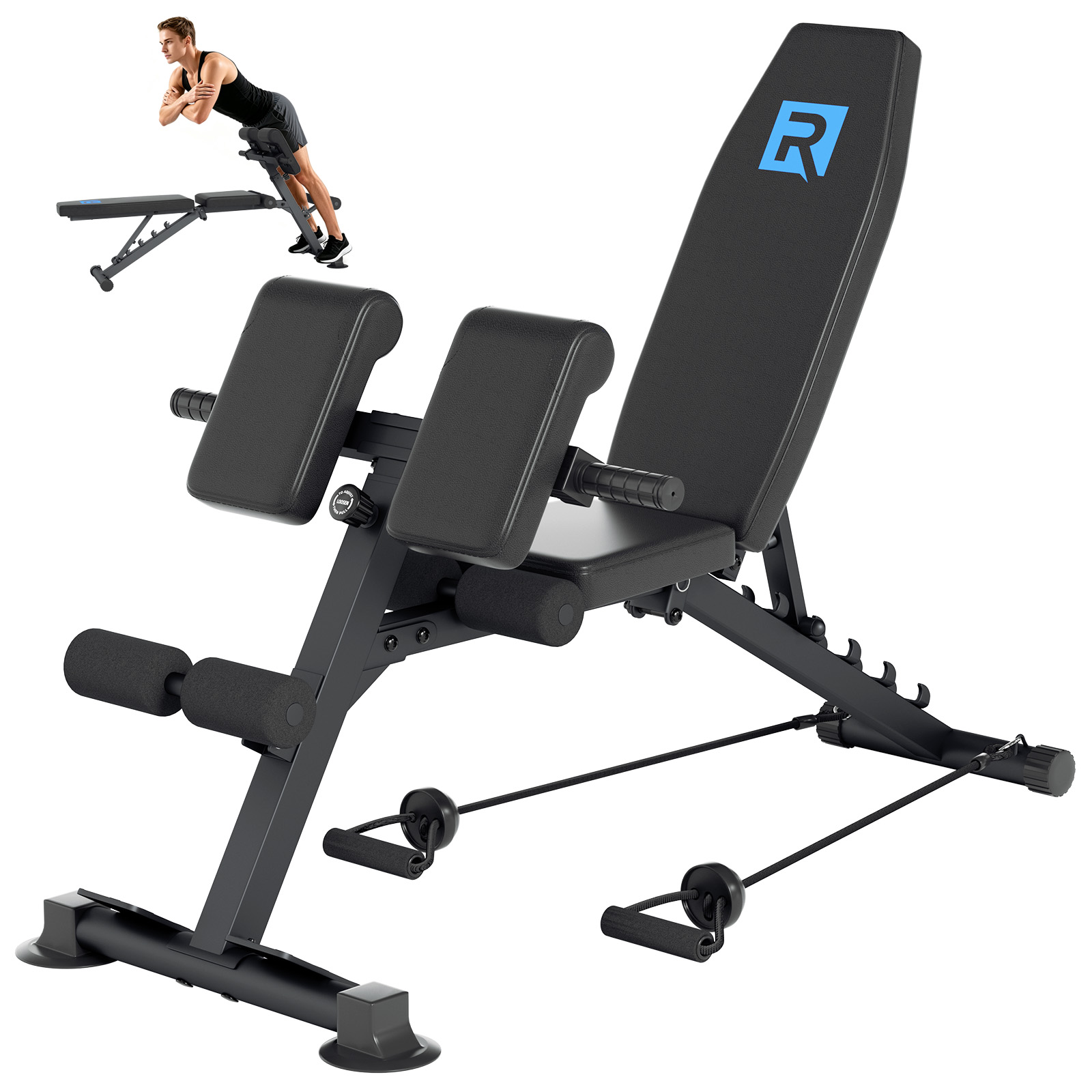 Home Gym Full Setup - Multi-Functional Adjustable Weight Bench 10 Seat