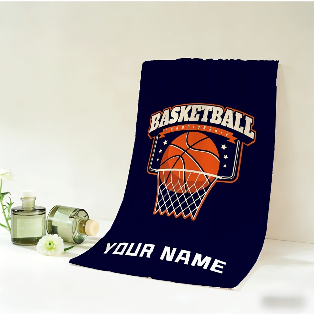 Home Gym Mma - 2pcs Name/Text Basketball Towel & Hand