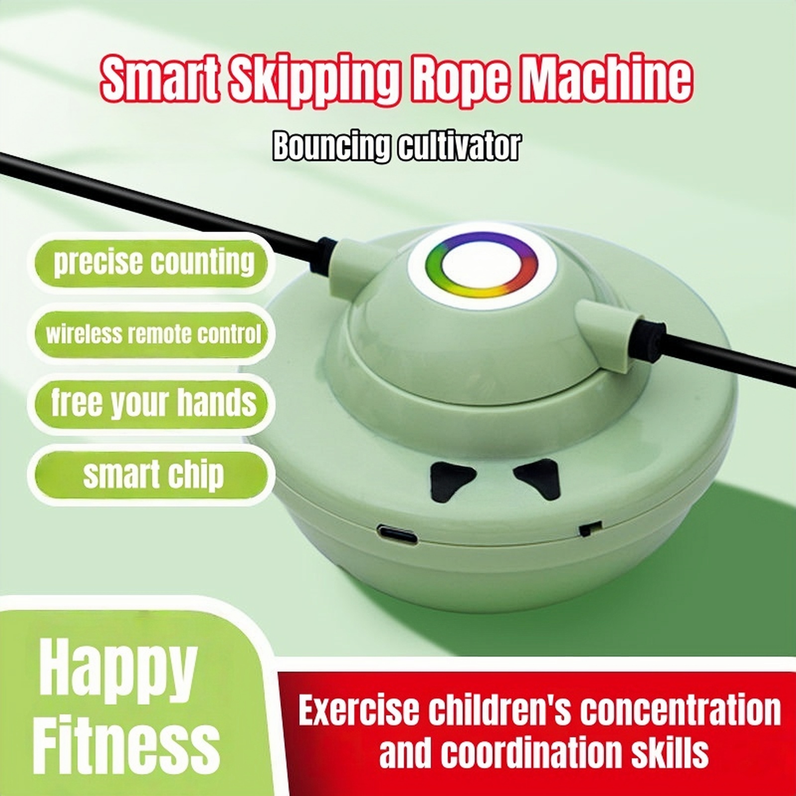 Speed Parachute Sprint - 10 Speed Intelligent Electric Skipping Rope