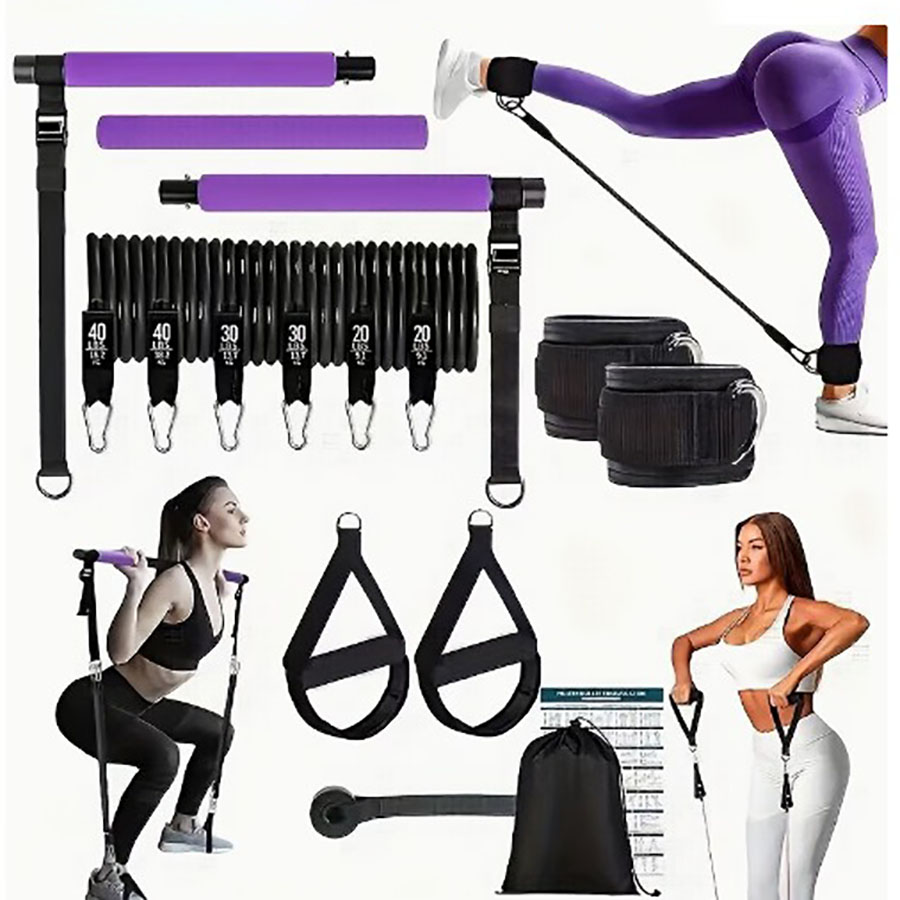 180lbs Resistance Bands with A - Home Gym Full Setup ulasan dan harga