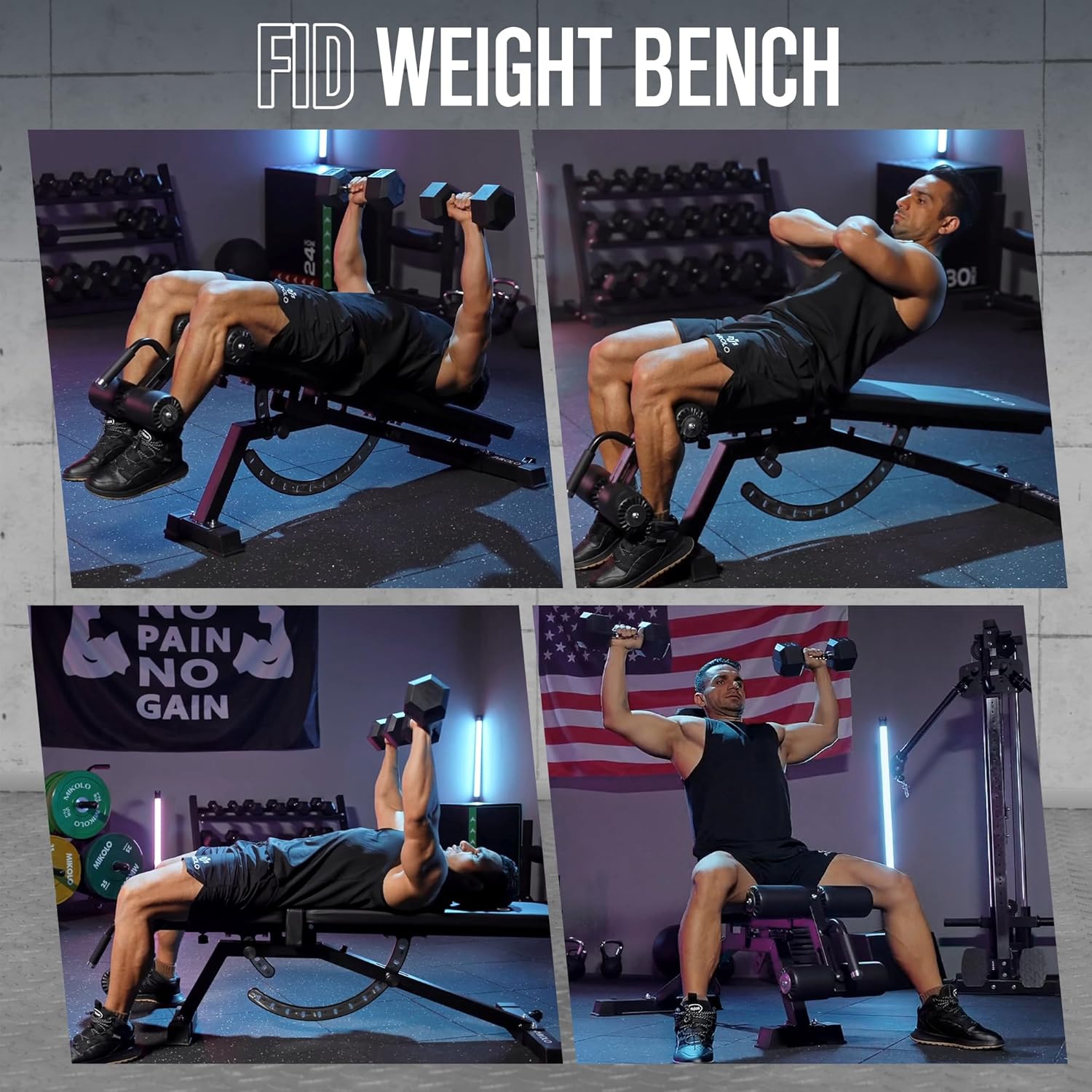 Home Gym Weight Bench - Steel  - Adjustable Weight Bench ulasan dan harga